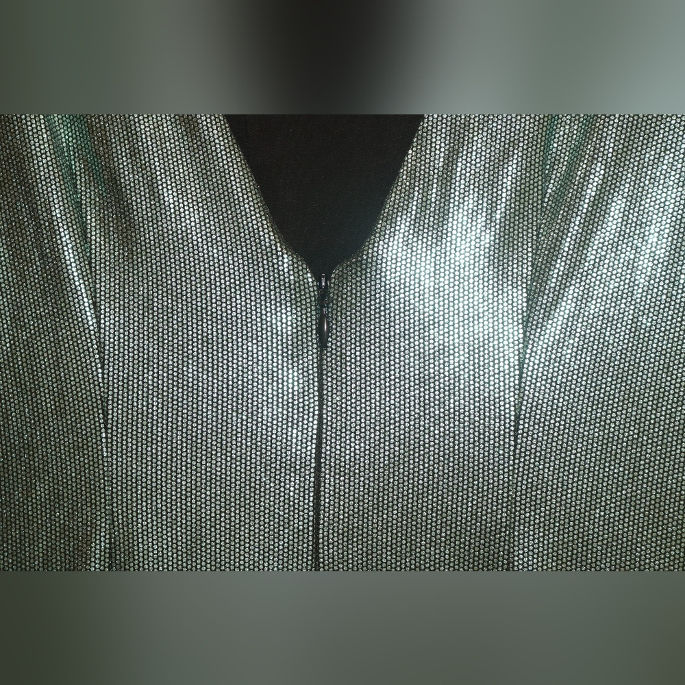 Dress the Population Women's Emilia Metallic Ruched Dress - Mint Multi - Picture 6 of 14
